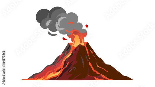 Volcanic Eruption Powerful Natural Disaster