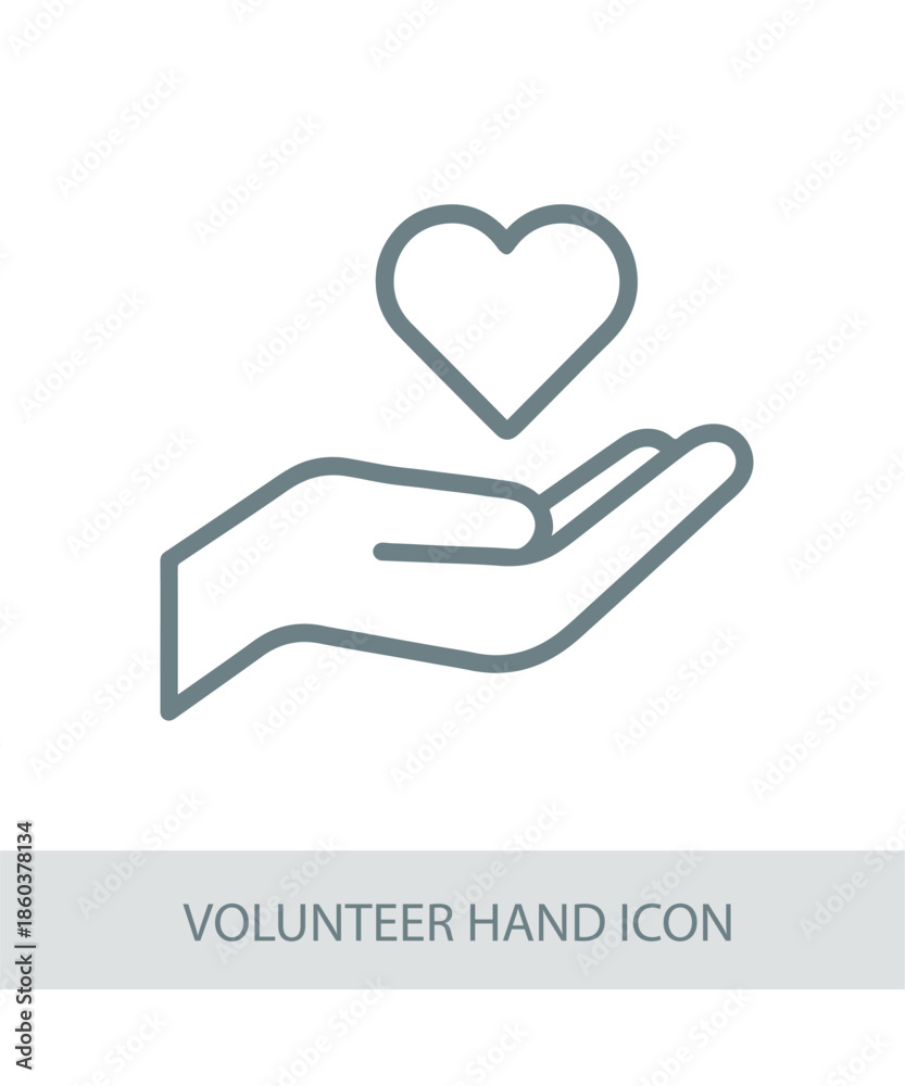 Obraz premium Volunteer Hand Icon