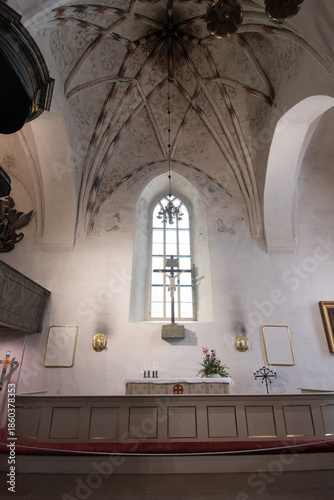 The interior of Porvoo Cathedral Finland