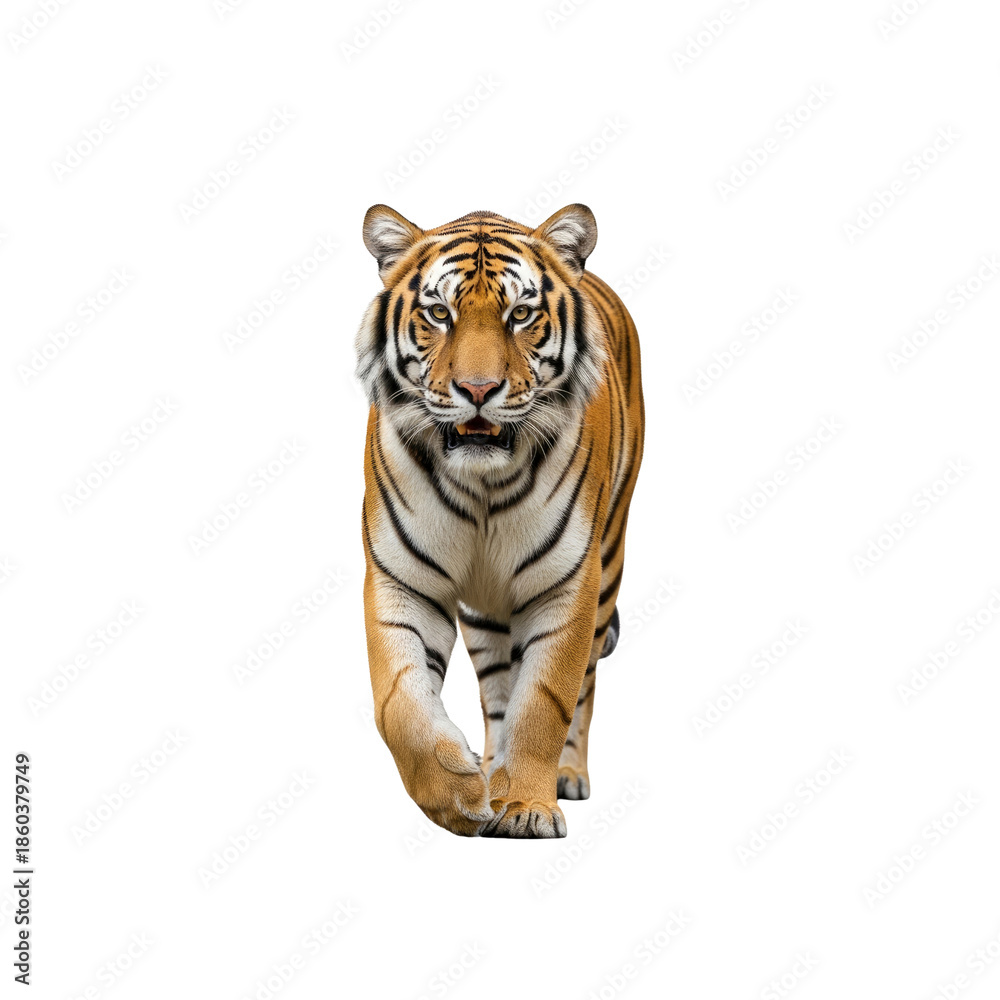 Obraz premium Tiger walking on Transparent Background