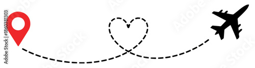 fighter jet flight route icon