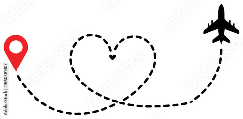 fighter jet flight route icon