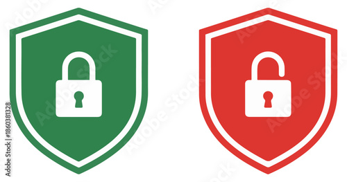 secure shield lock unlock icon