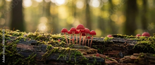 A cluster of vibrant red mu...