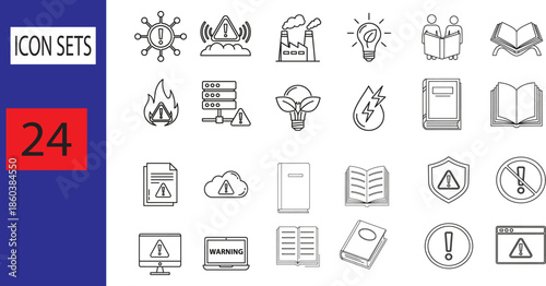 Vector Icons Collection Technology, Business, and Nature Themes