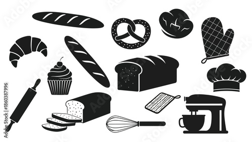 Baking essentials collection for culinary delights