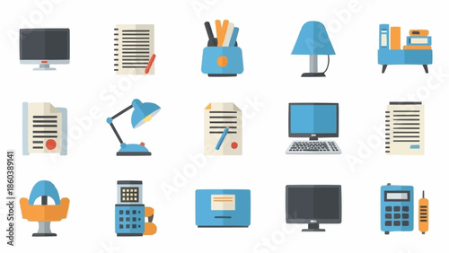 Office Supplies and Equipment - A Collection of Essential Items.