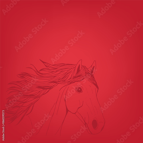 Chinese Luna New Year Red horse 2026