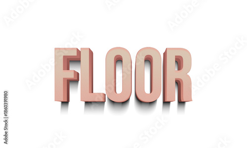 Floor transparent 3d text style effect
