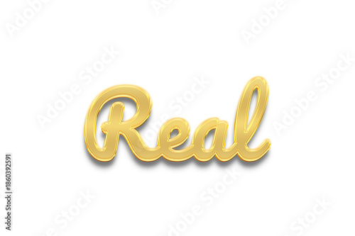Real transparent 3d text style effect