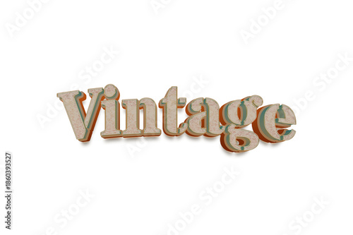 Vintage transparent 3d text style effect