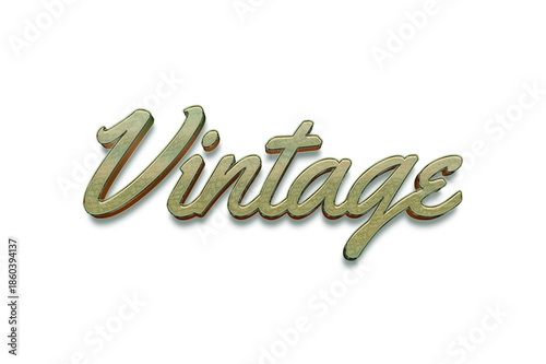 Vintage transparent 3d text style effect