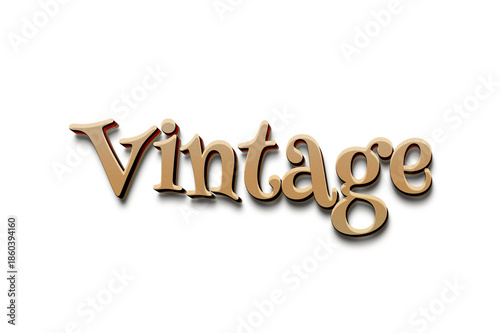 Vintage transparent 3d text style effect