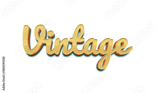 Vintage transparent 3d text style effect
