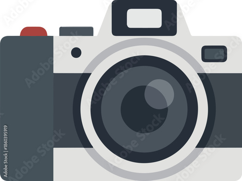 Camera Device Sign Icon in Flat Style – Photography Equipment Vector Illustration