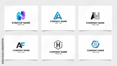 Collection of Modern and Creative Letter-Based Logo Designs for Various Businesses.