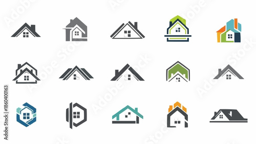 Collection of Minimalist House and Real Estate Logo Designs.