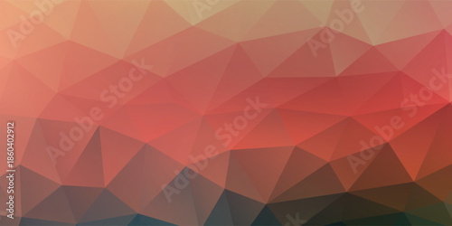 Warm Geometric Sunset Gradient Abstract Background With Polygonal Shapes For Design Projects