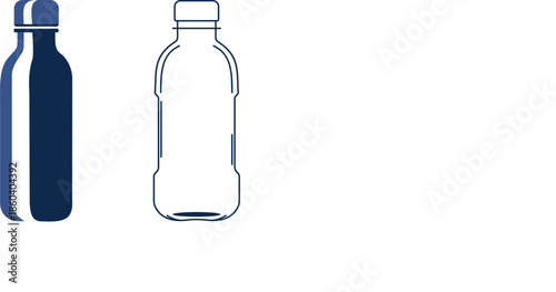 Empty water bottle illustration design