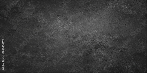 A dark and black grunge background featuring a textured gray concrete wall with an old, dirty stone surface and aged vintage paper pattern for a rough backdrop design. metal wall texture, light fog