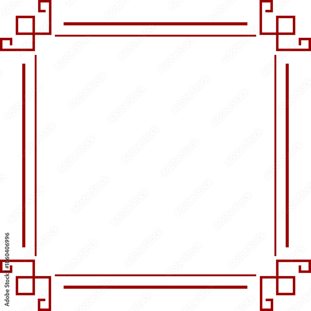 Obraz premium Geometric Square Border Frame with Clean Outline for Modern Branding Templates