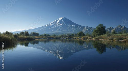 逆さ富士の美しい景色03