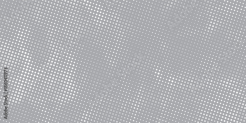 Soft monochrome halftone surface with evenly spaced dots creating a gentle textured effect. Perfect for editorial design, web backgrounds, and contemporary graphic layouts.