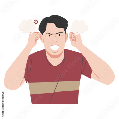 A man's emotions explode because of something