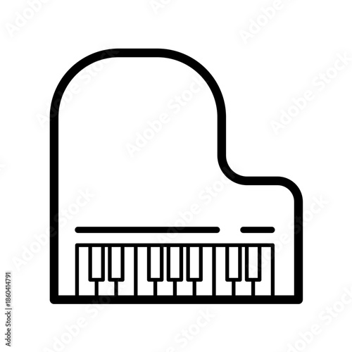 Grand piano - vector icon