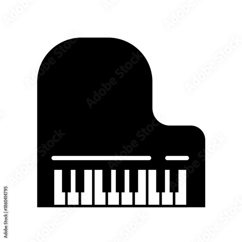 Grand piano - vector icon