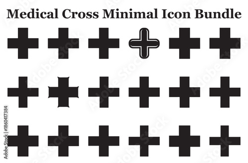 Medical Cross Minimal Icon Bundle