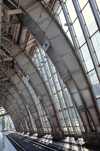 Railway track inside the station
