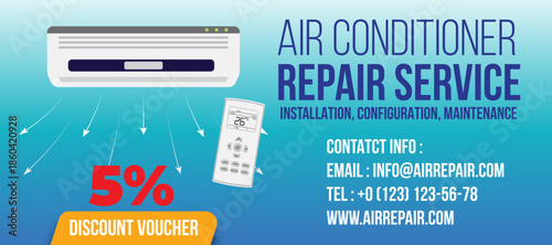 air conditioner repair service promotional advertisement maintenance installation