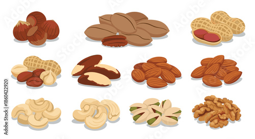 A delightful assortment of healthy and nutritious nuts and seeds commonly found in snack mixes and enjoyed as a wholesome treat.