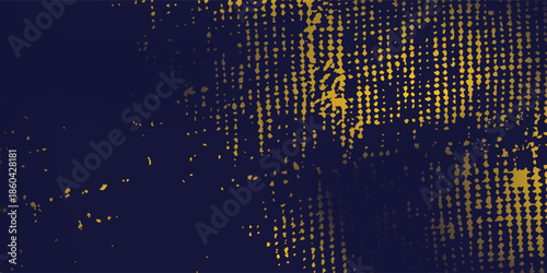 Abstract yellow-blue frame on a dark background. Sporty design in grunge illustratiions vector art color