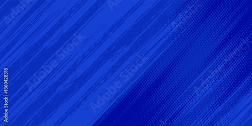 blue color pattern gradient grunge texture background. Dots pop art line template old