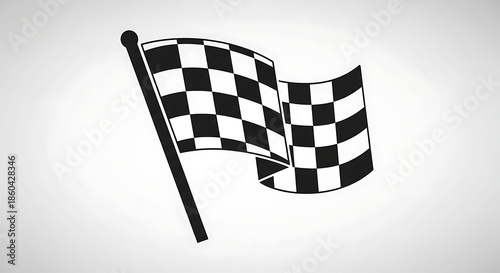Checkered Flag Symbolizing Victory and Achievement in Racing.