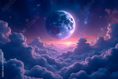 moon and clouds