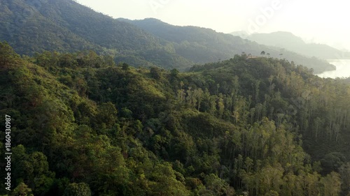 Shing Mun Reservoir Aerial Golden Hour