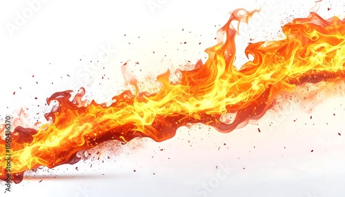 Dynamic Fire Blaze Abstract Background with Sparks and Smoke