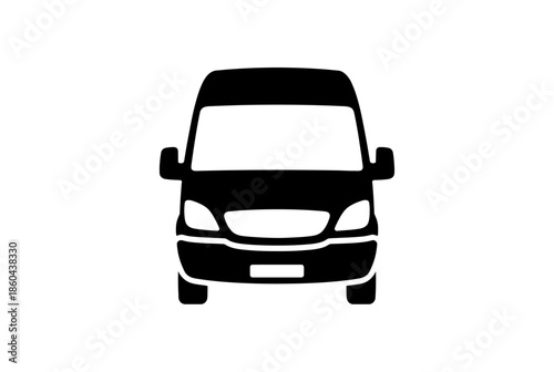 Front view of a vehicle isolated on white background, Vector, illustration