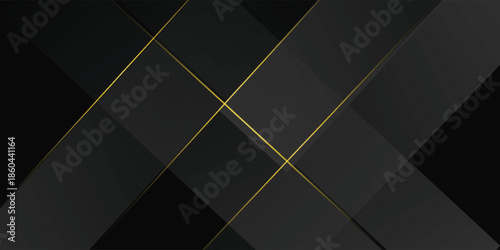 Abstract Luxury background. polygonal pattern. black and gold lines. Vector illustration.eps10