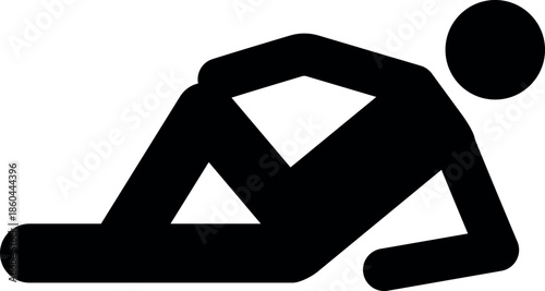 A man lying on ground icon.