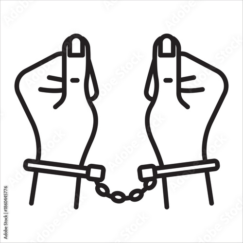 Prison icon outline vector