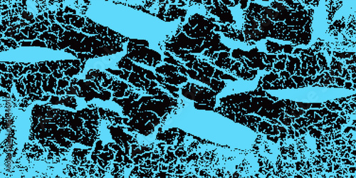 Black and blue abstract grunge background with halftone style. frame, brush, grimy, old