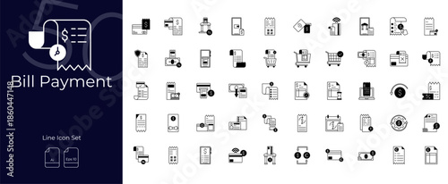 Bill Payment Duotone Editable Icons set