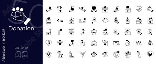 Donation Duotone Editable Icons set