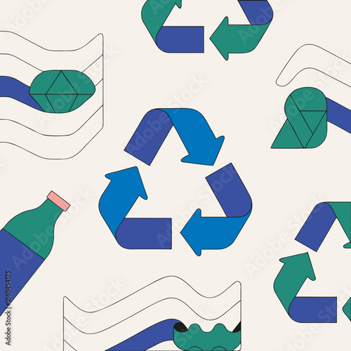 recycling symbol vector illustration