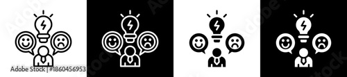 Energy User Behavior Icon Set In Black And White Filled Style Collection