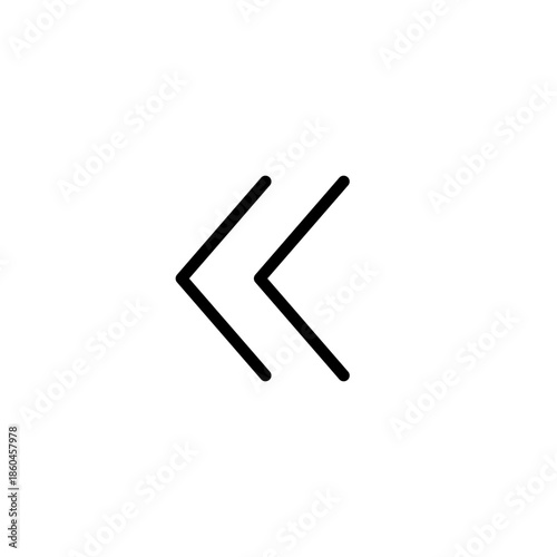 矢印のアイコン　くの字　シェブロン　二重